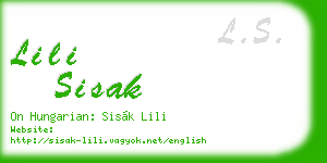 lili sisak business card